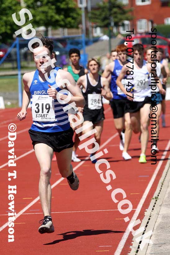 Mens under-20s 1500 metres, 2021 Northern Senior and Under-20s Champs., Leigh. Photo: David T. Hewitson/Sports for All Pics